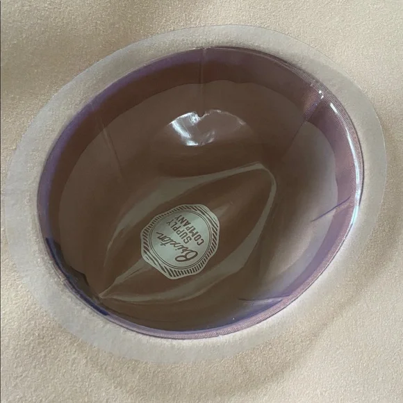 Brixton Joanna neutral felt wool hat wide floppy brim fedora grosgrain ribbon M - Picture 9 of 16